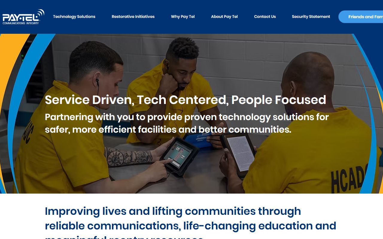 PayTel service page for Burke County Jail video visits and phone service